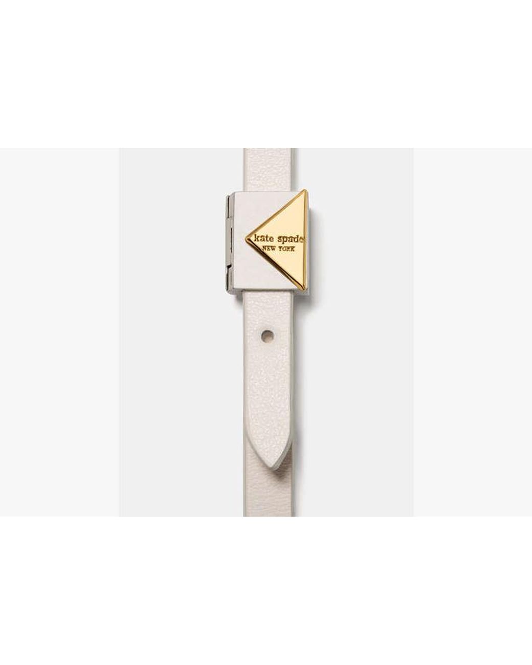Kate Spade White Deco Leather Wrap Bracelet