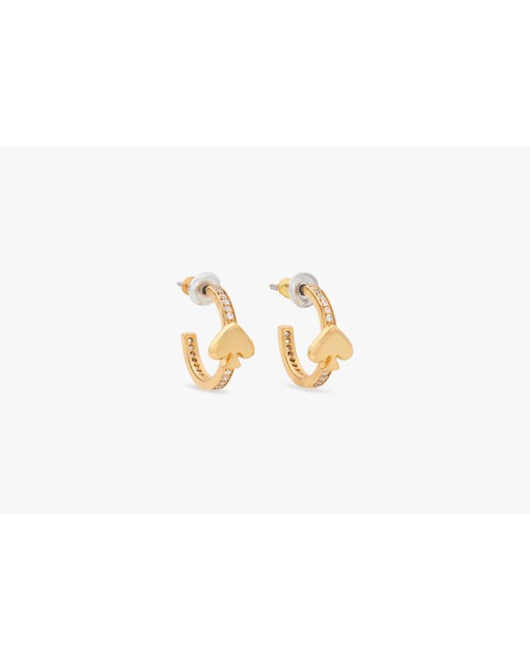 Kate Spade Metallic Kate Spade Everyday Spade Stone Pave Huggies Earring