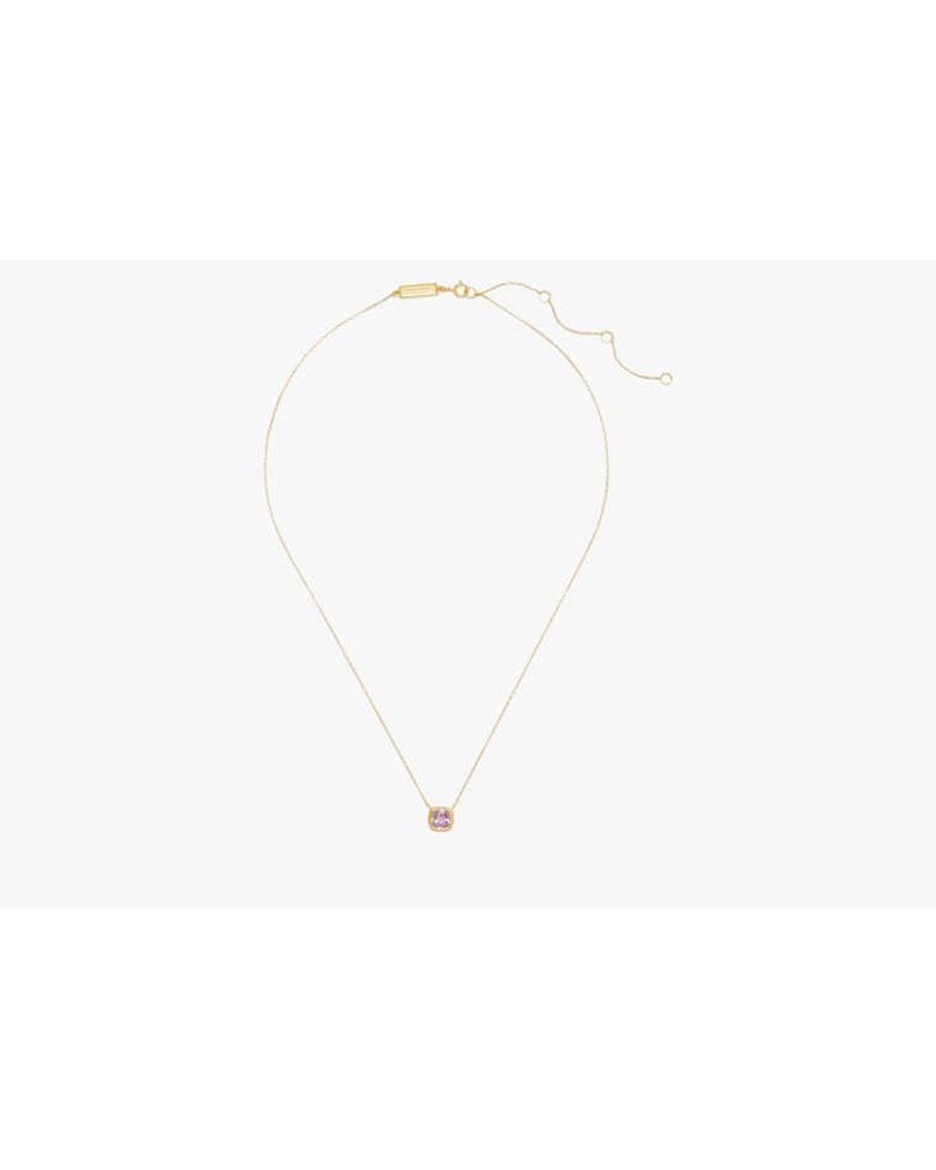 Kate Spade White Kate Spade Fine Time To Shine Gem Pendant