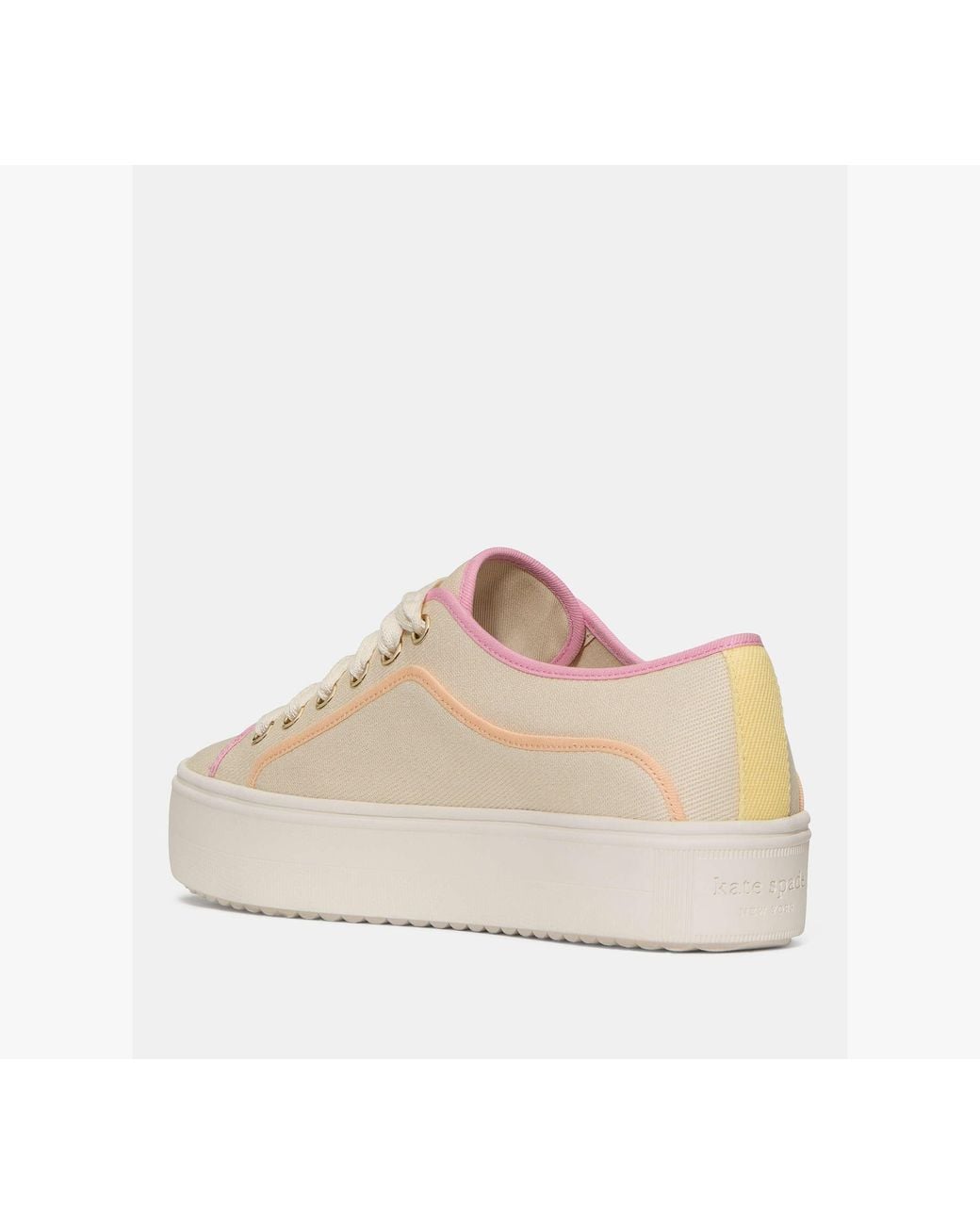 Kate Spade Outlet White Sam Icon Platform Sneaker