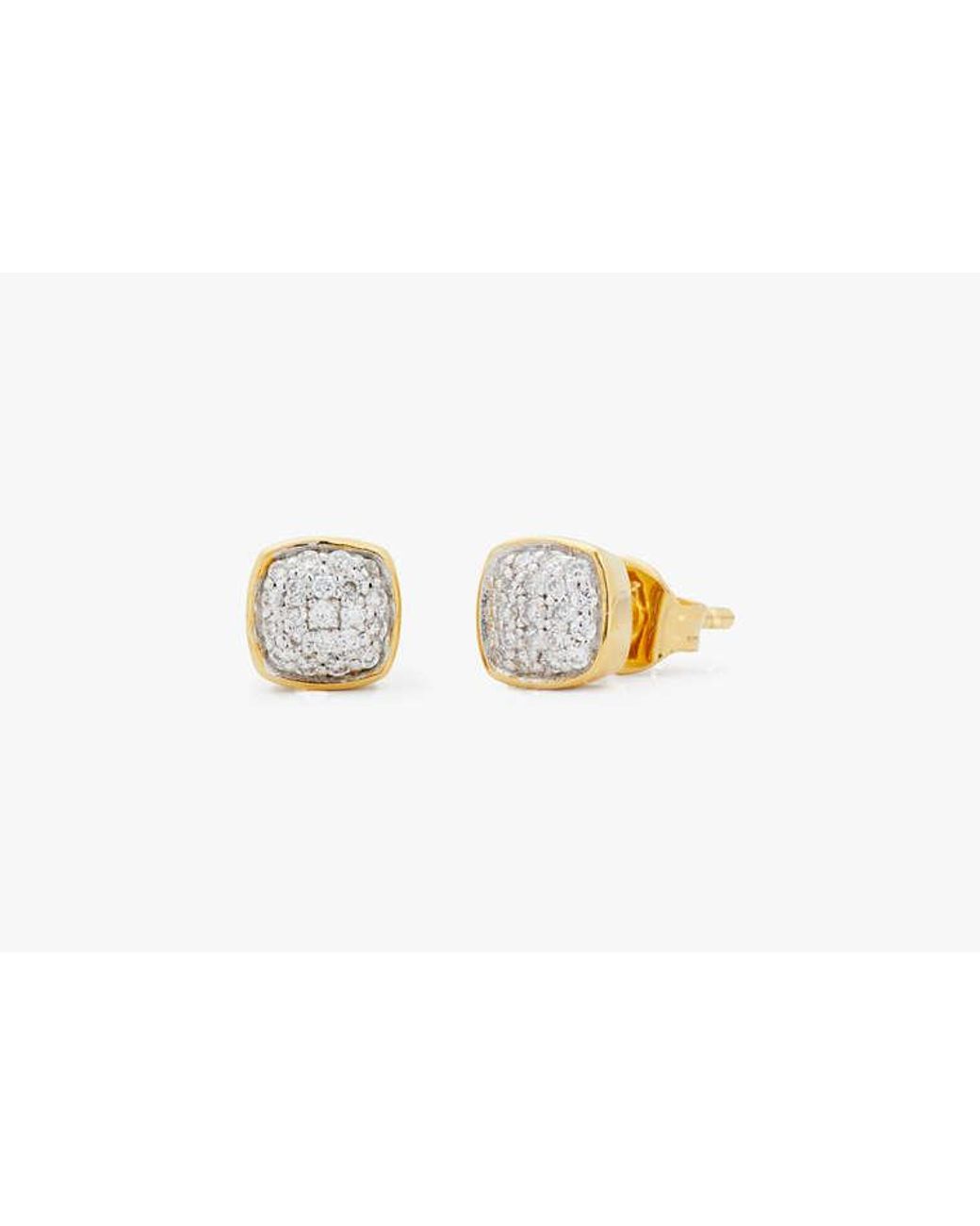 Kate Spade White Fine Time To Shine Pavé Diamond Studs