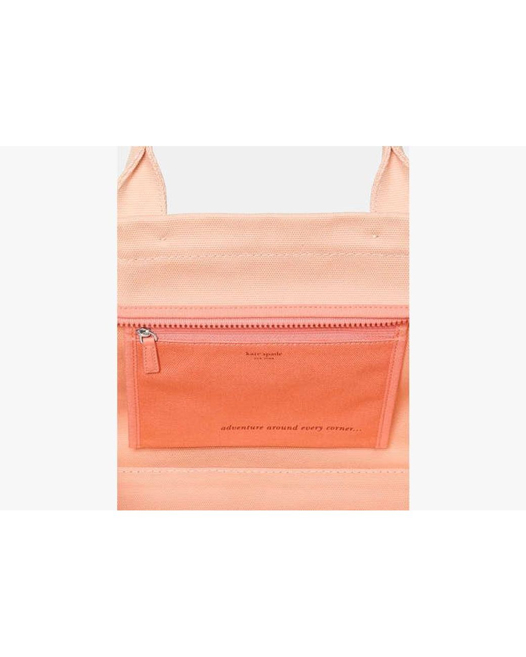 Kate Spade Pink Dash Canvas Tote Bag