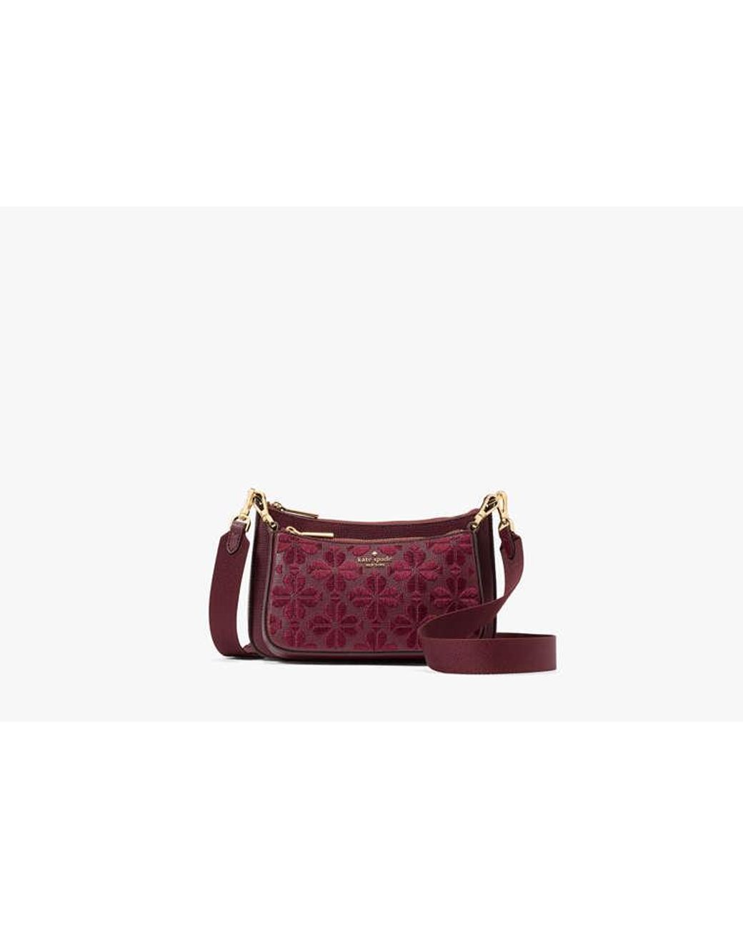 Kate Spade Duet Spade Flower Embroidered Small Crossbody | Lyst