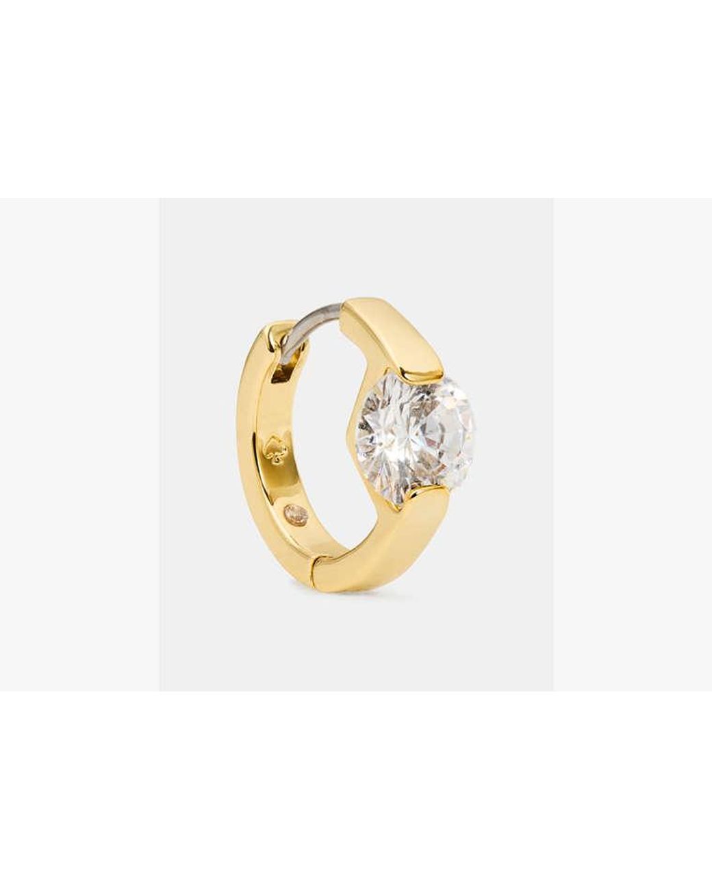 Kate Spade White Kate Spade You'Re A Gem Huggies Earring