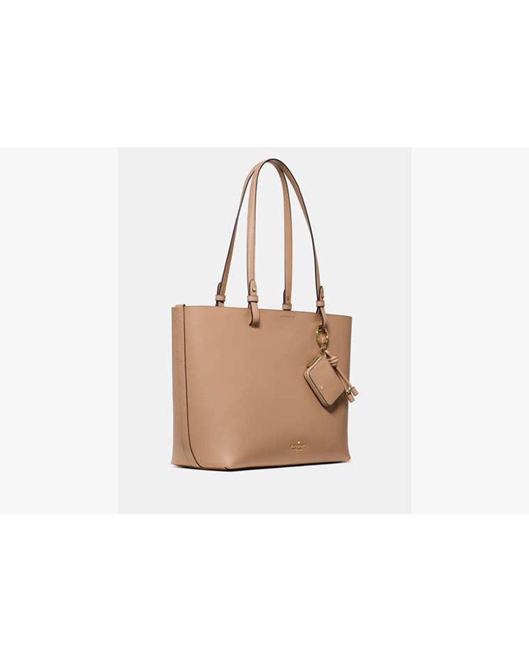 Kate Spade White Kate Spade Tessa Tote Bag With Charm