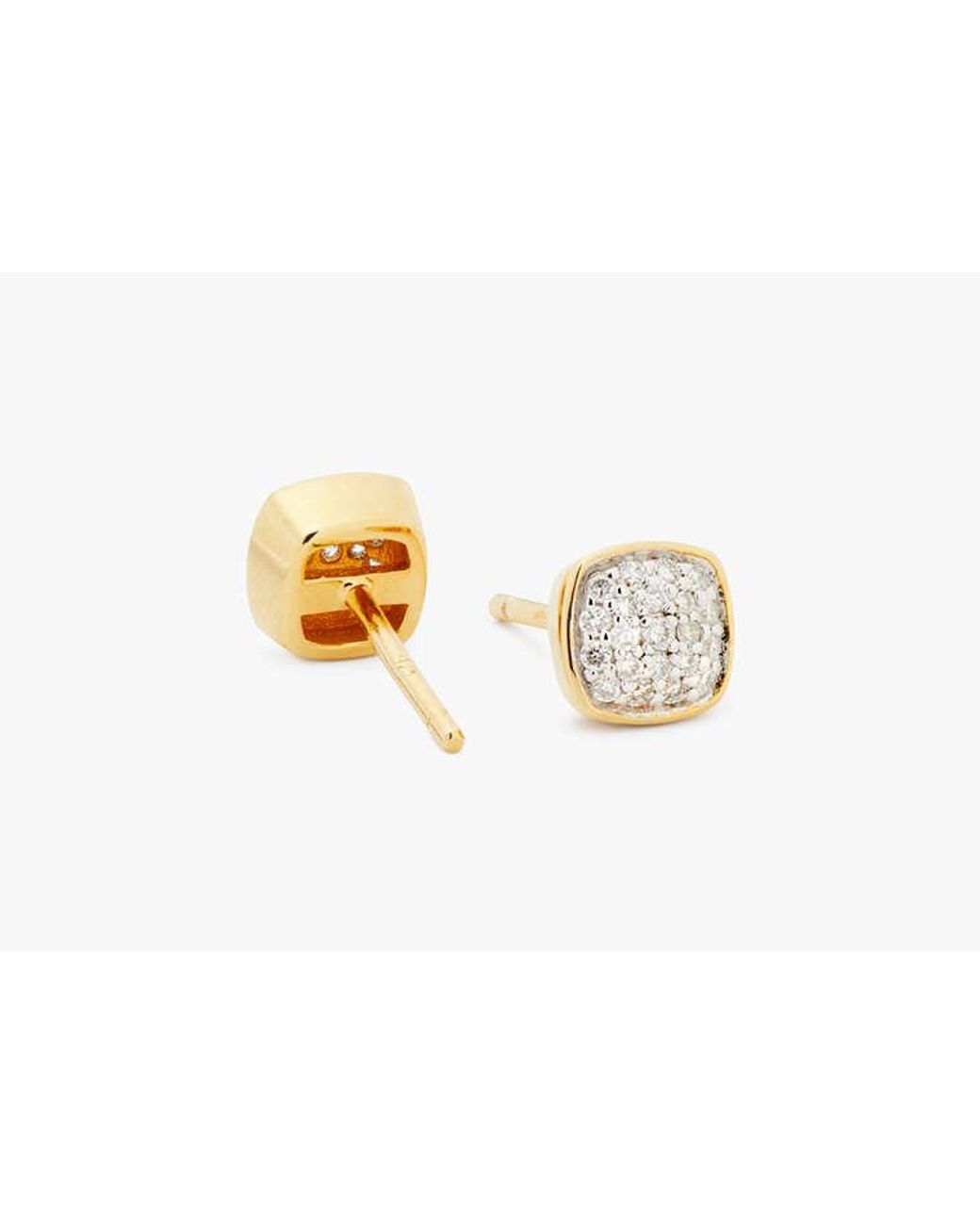 Kate Spade White Fine Time To Shine Pavé Diamond Studs