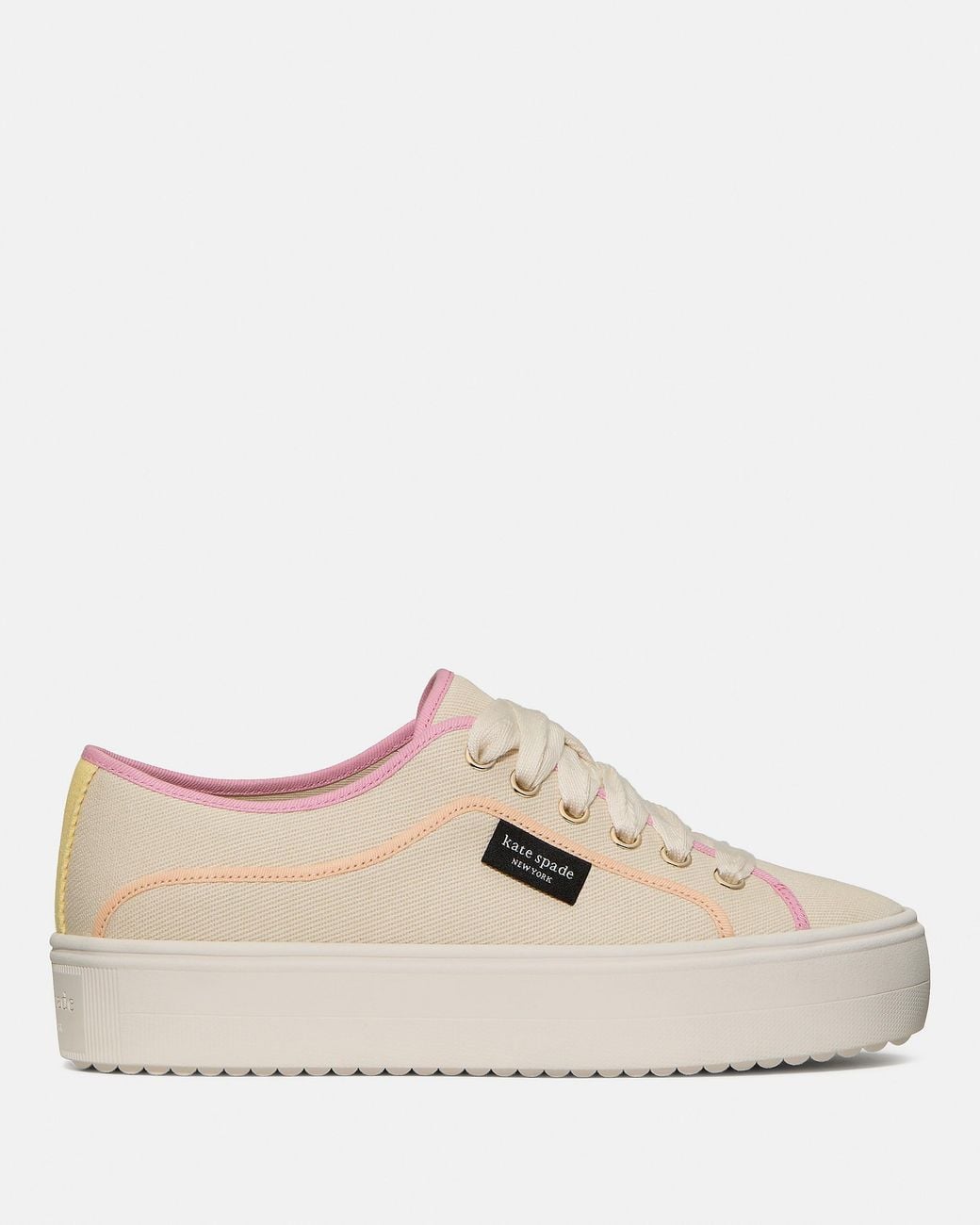 Kate Spade Outlet White Sam Icon Platform Sneaker