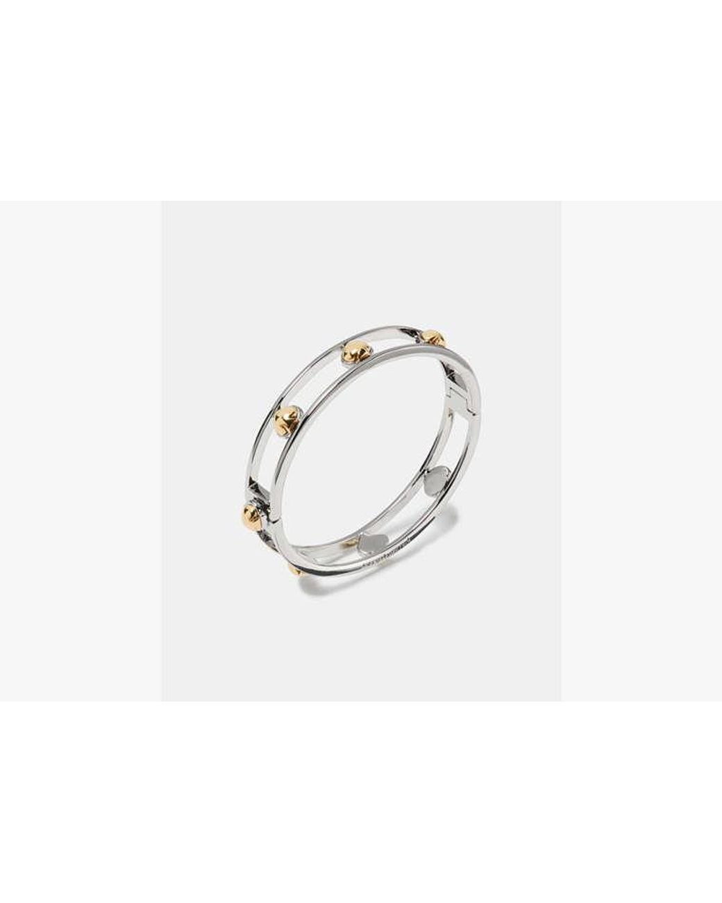 Kate Spade White Kate Spade Sculpted Spade Cut Out Bangle Bracelet