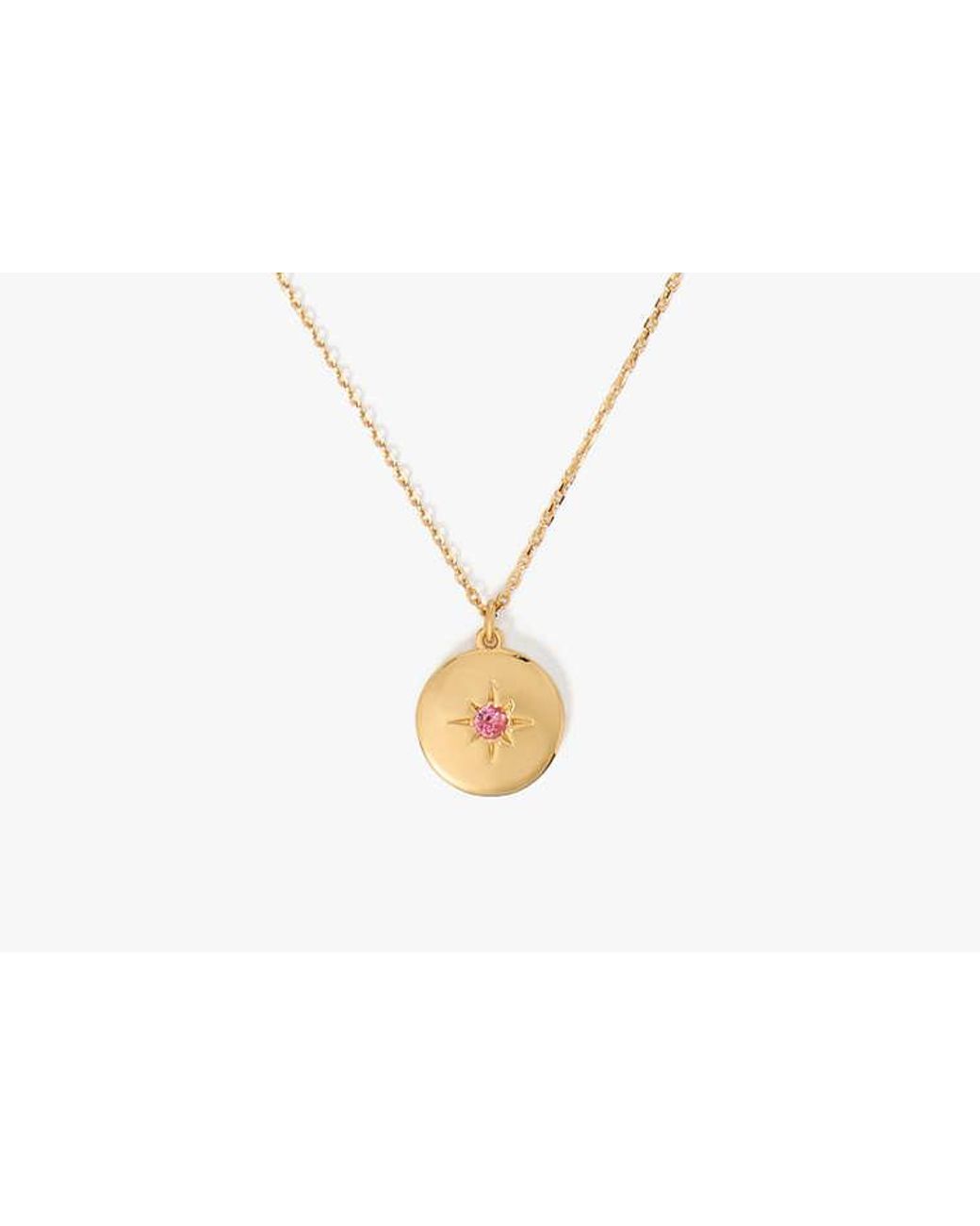 Kate Spade White Kate Spade The Color Spark Collection Peace Medallion Necklace