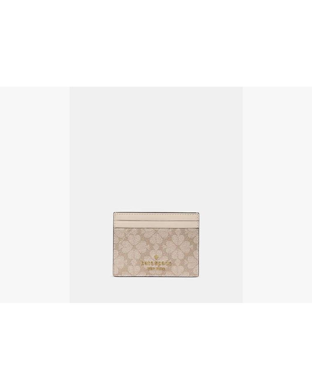 Kate Spade White Kate Spade Spade Flower Small Slim Card Holder