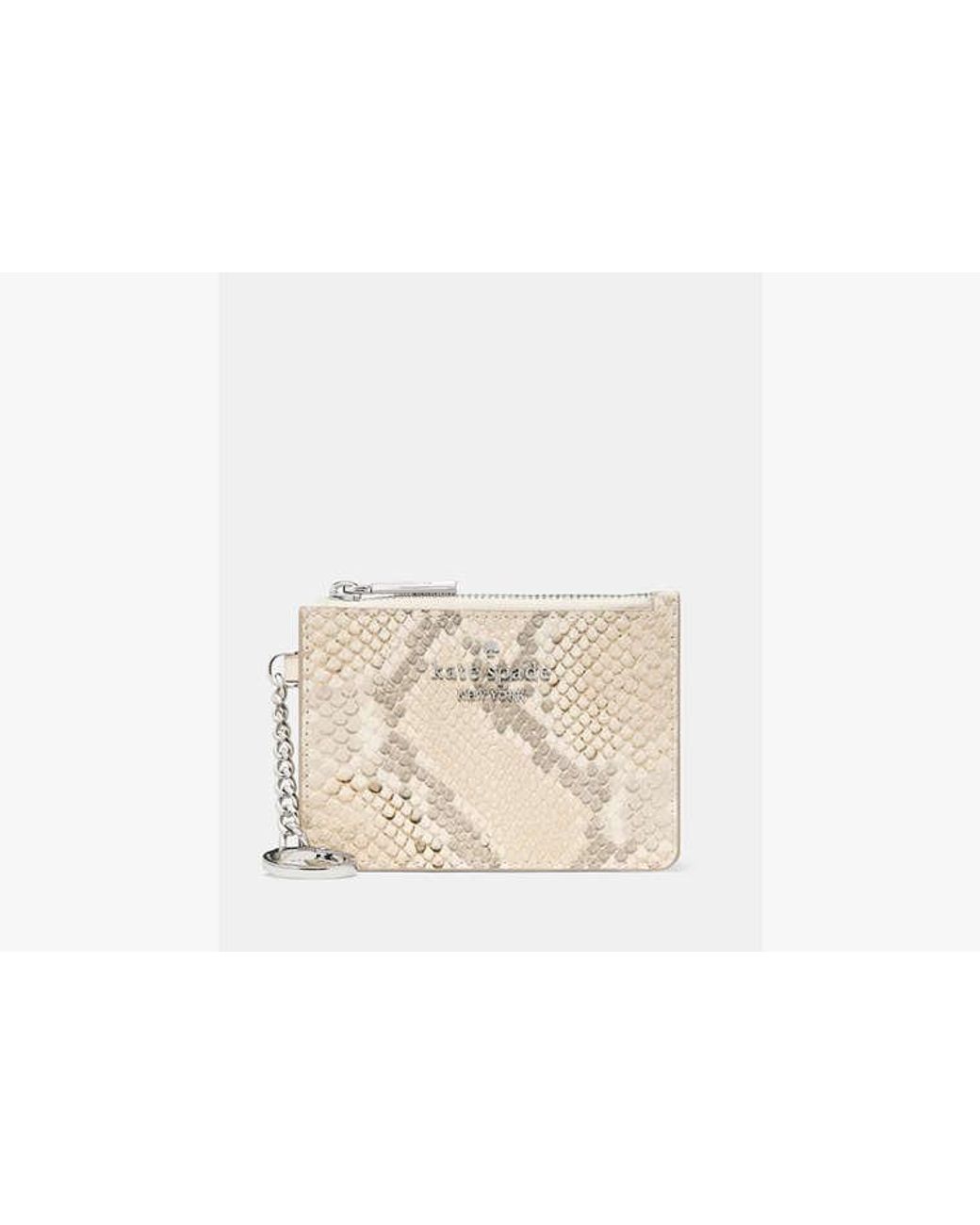 Kate Spade Natural Kate Spade Snake Key Ring Card Holder