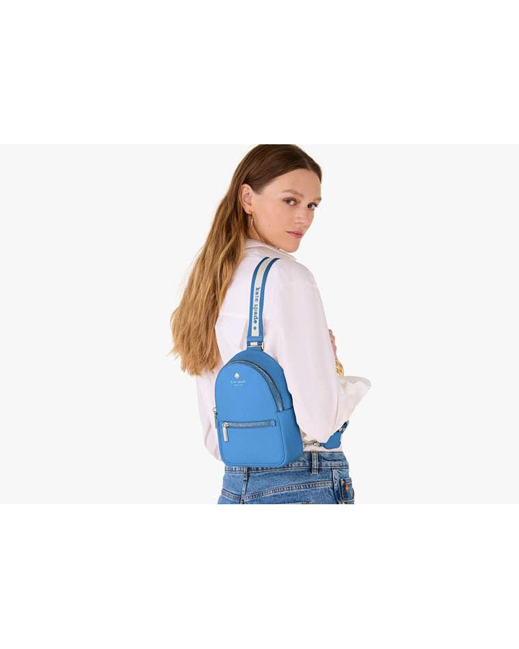 ♠️Kate Spade Emma Pebbled Leather Small Backpack Sling Bag, Tide Pool Blue NWT Kate Spade New York Emma Small Backpack | Brixton Baker main image 3