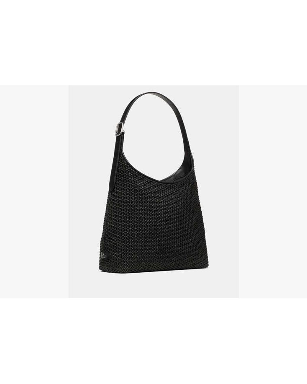 Kate Spade Black Kate Spade 454 Straw Large Shoulder Bag