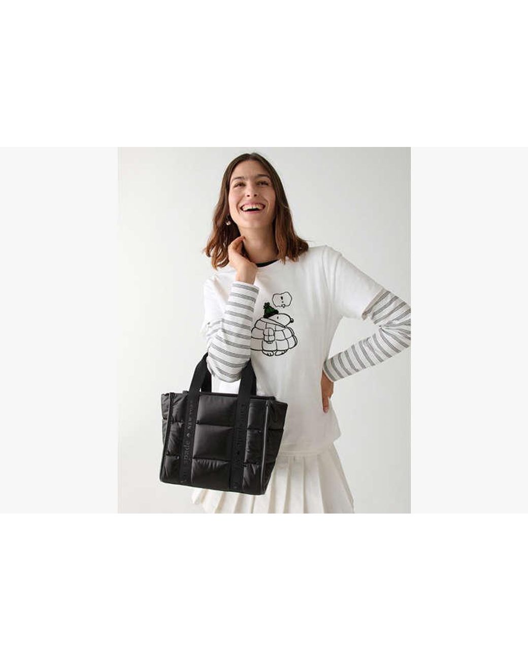Kate Spade Black Kate Spade Kip Puffy Small Tote