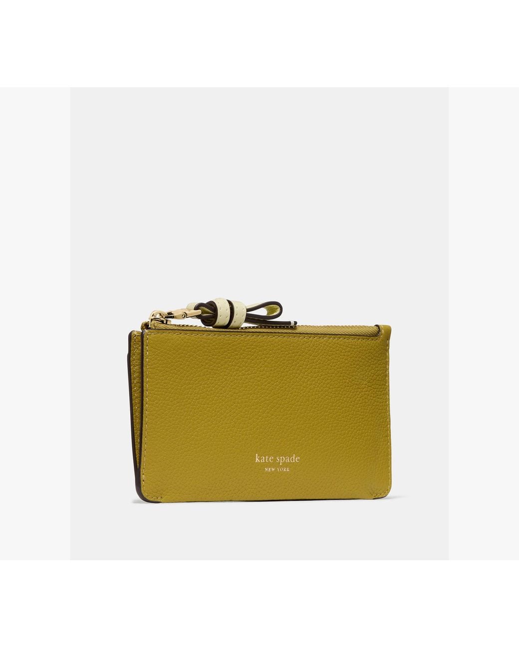 Kate Spade Outlet Yellow Loop Zip Card Case