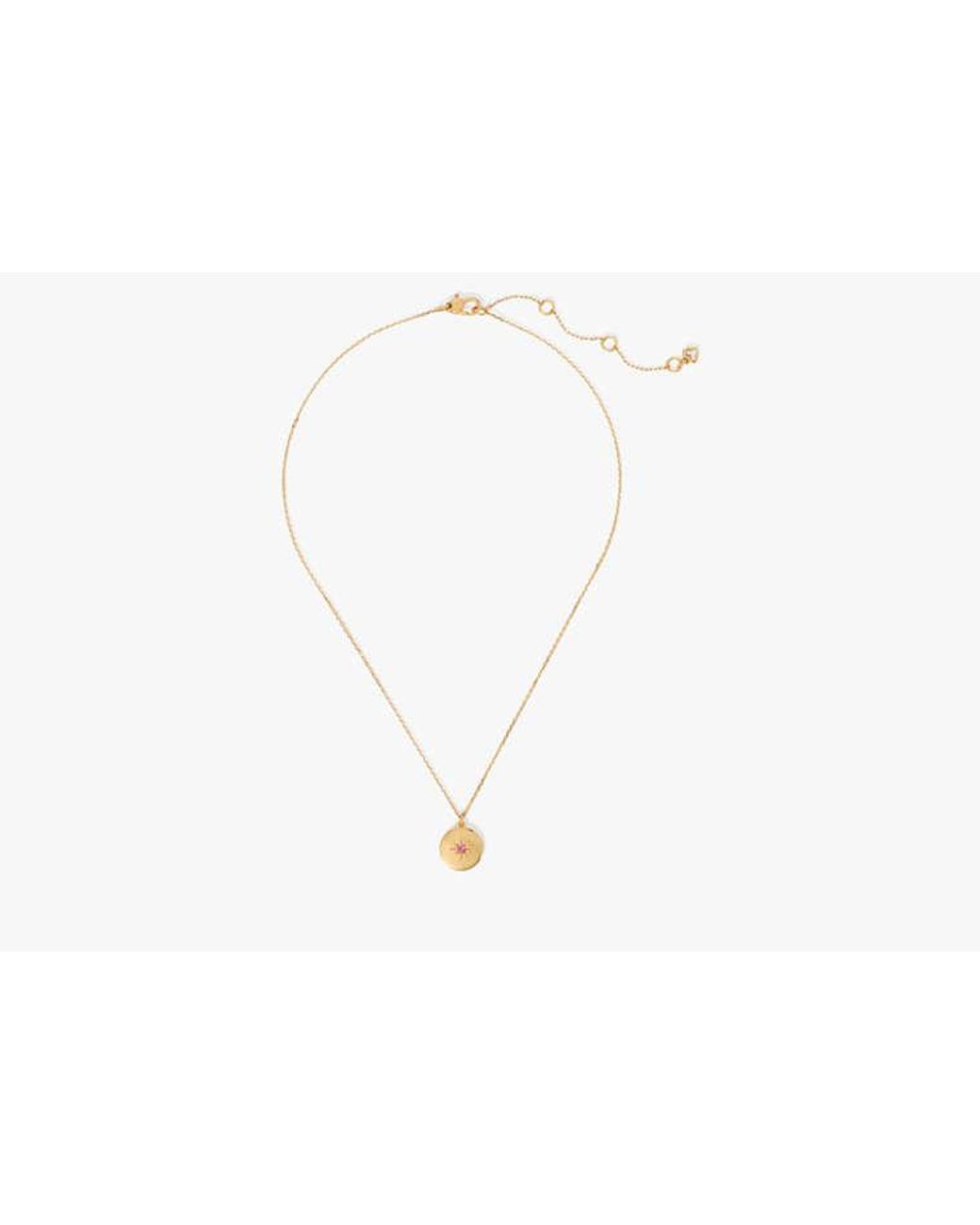 Kate Spade White Kate Spade The Color Spark Collection Peace Medallion Necklace