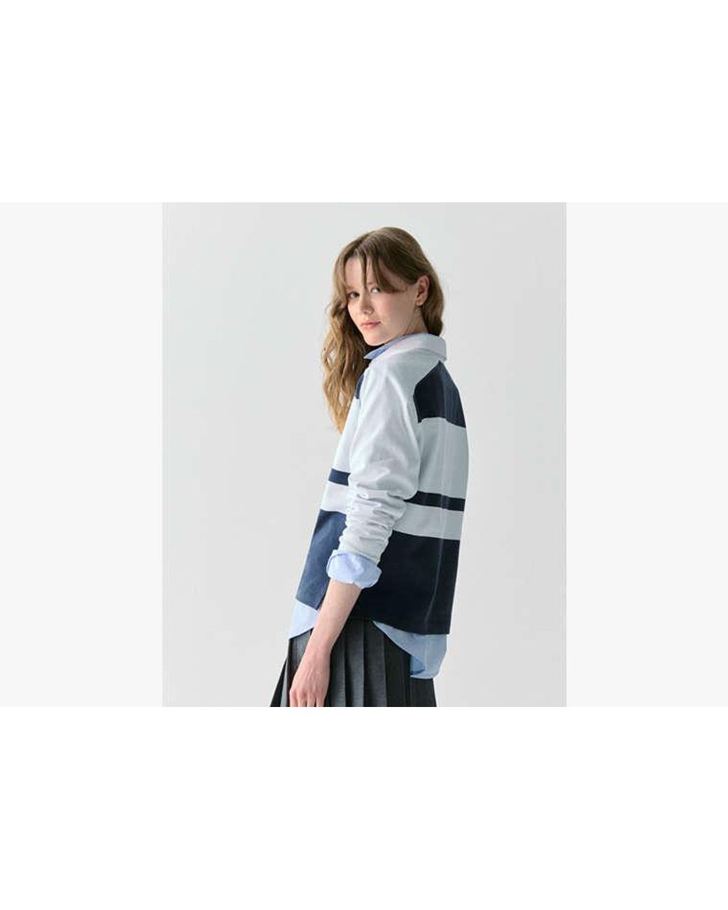 Kate Spade Gray Kate Spade Colorblock Rugby Shirt