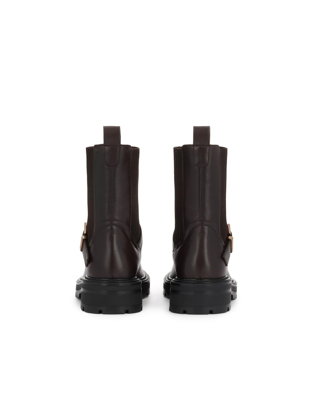 Kazar Black Braune Schlupfstiefel Aus Leder Und Stoff