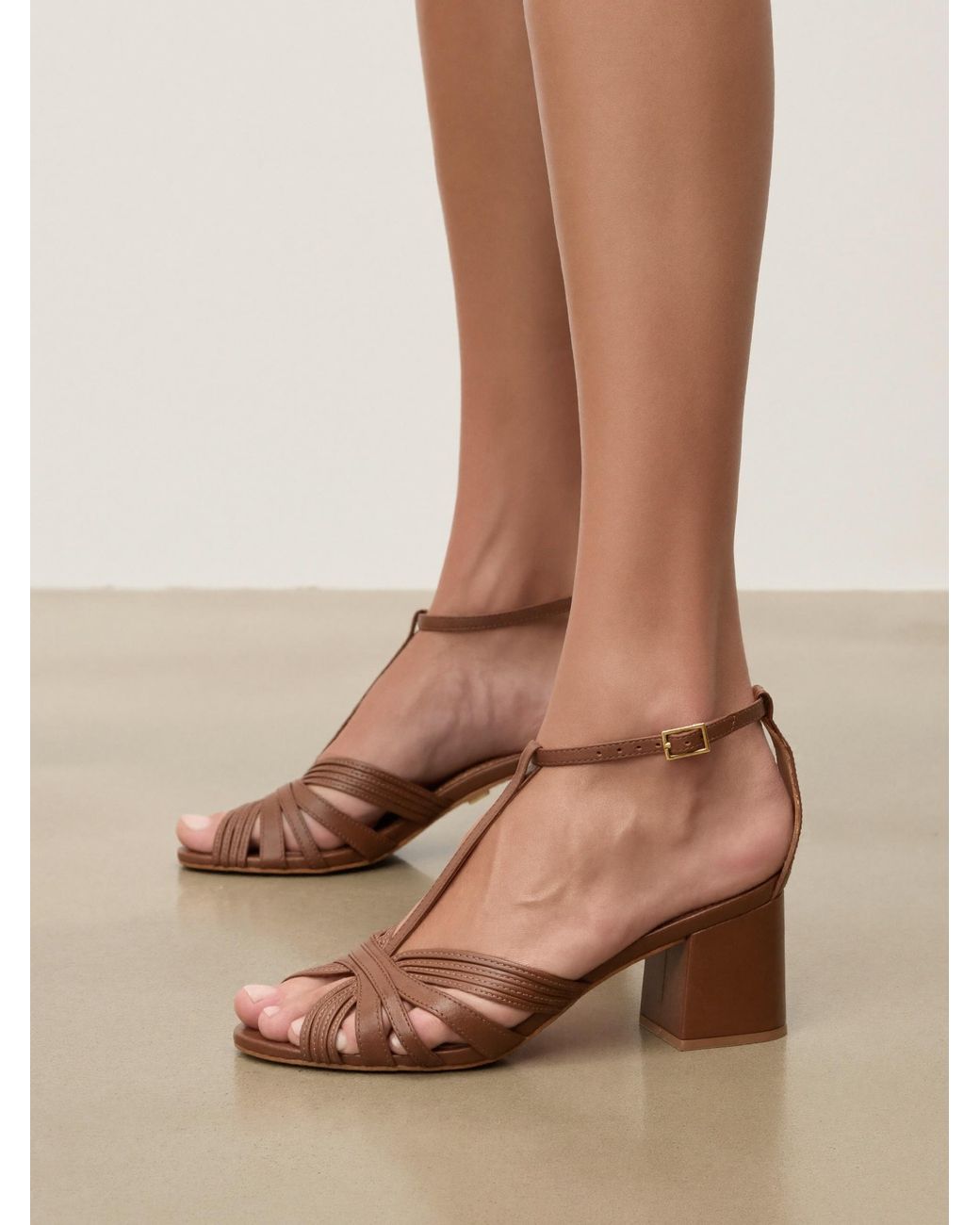 Kazar Brown Braune Sandalen Mit Breitem Absatz