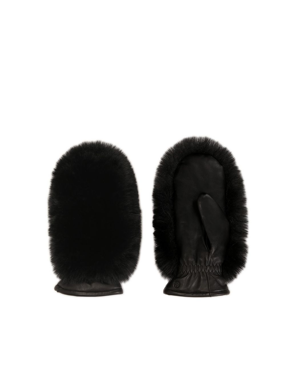 Kazar Black Einfinger-Lederhandschuhe Mit Kunstfell