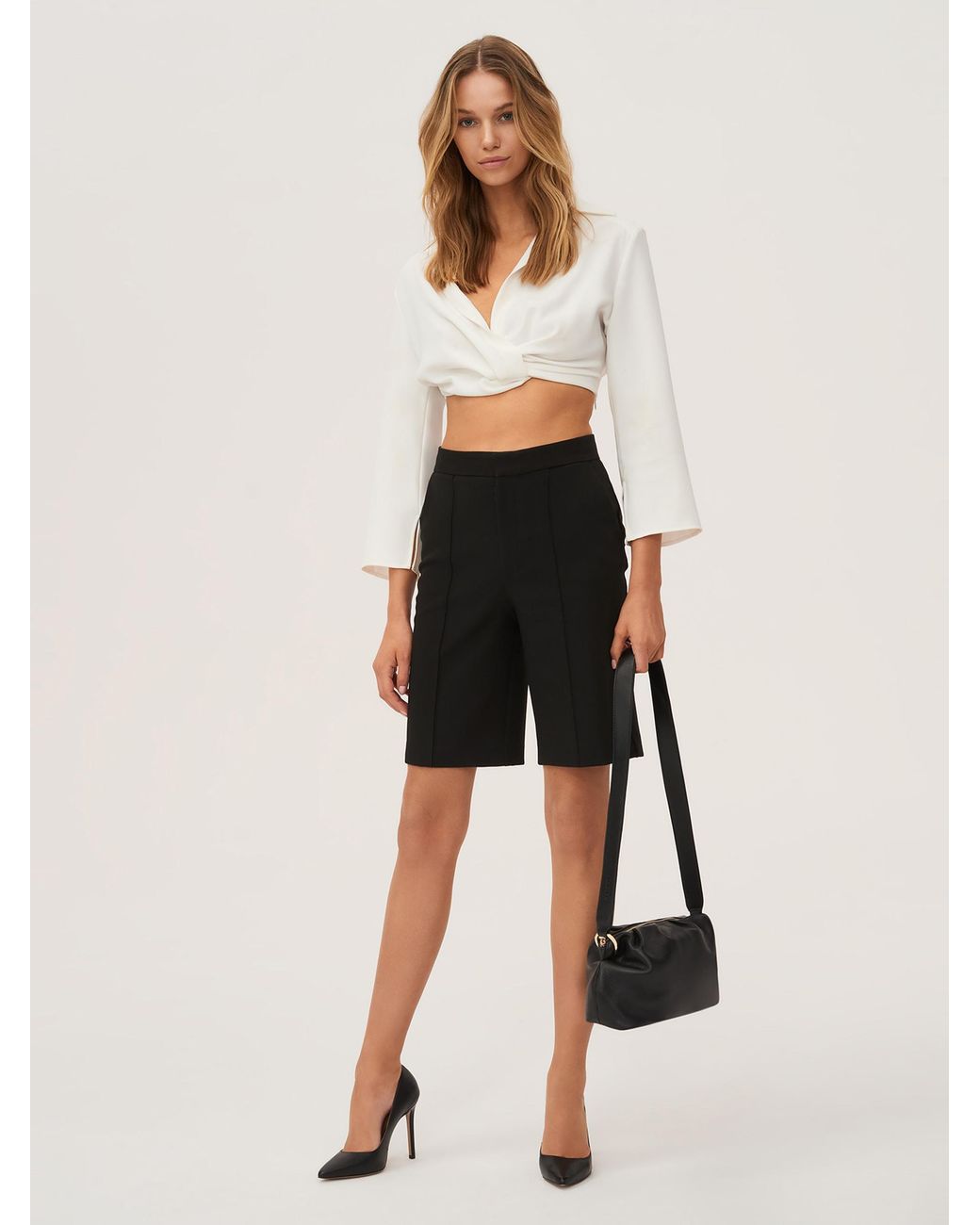 Kazar White Zeitlose Ballerinas Aus Schwarzem Genarbtem Leder