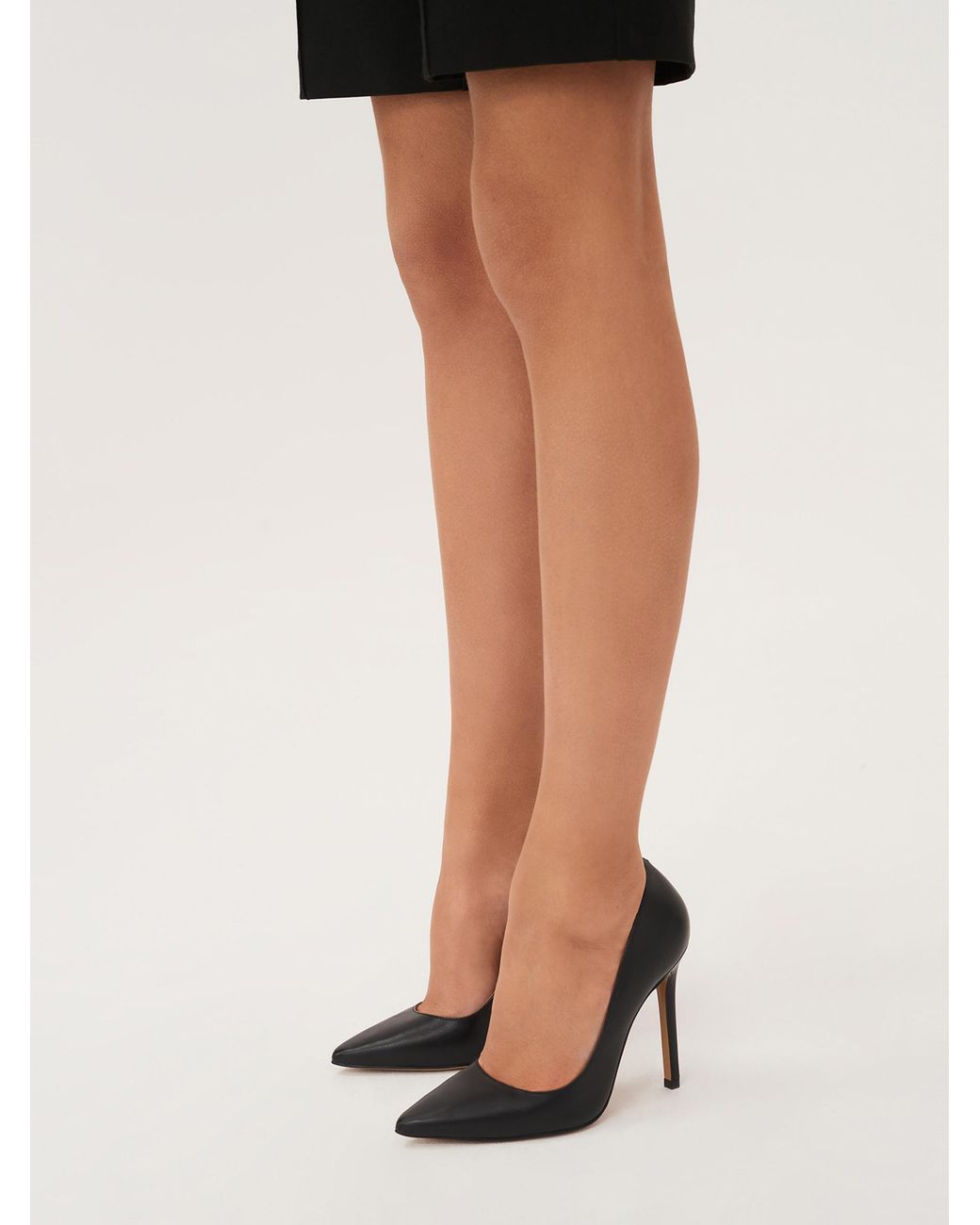 Kazar White Zeitlose Ballerinas Aus Schwarzem Genarbtem Leder