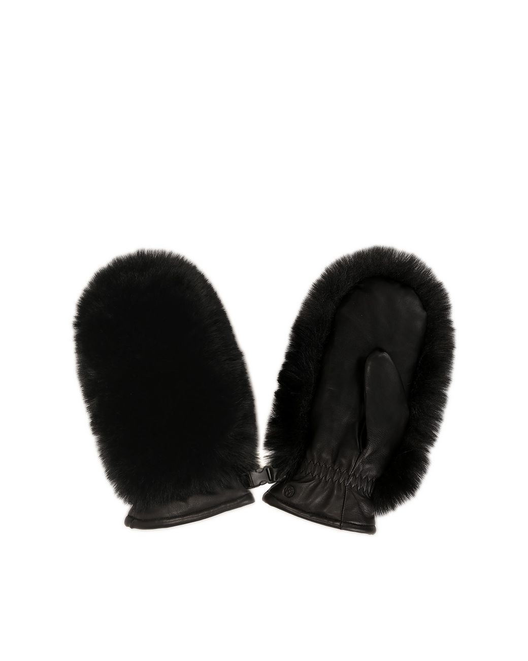 Kazar Black Einfinger-Lederhandschuhe Mit Kunstfell