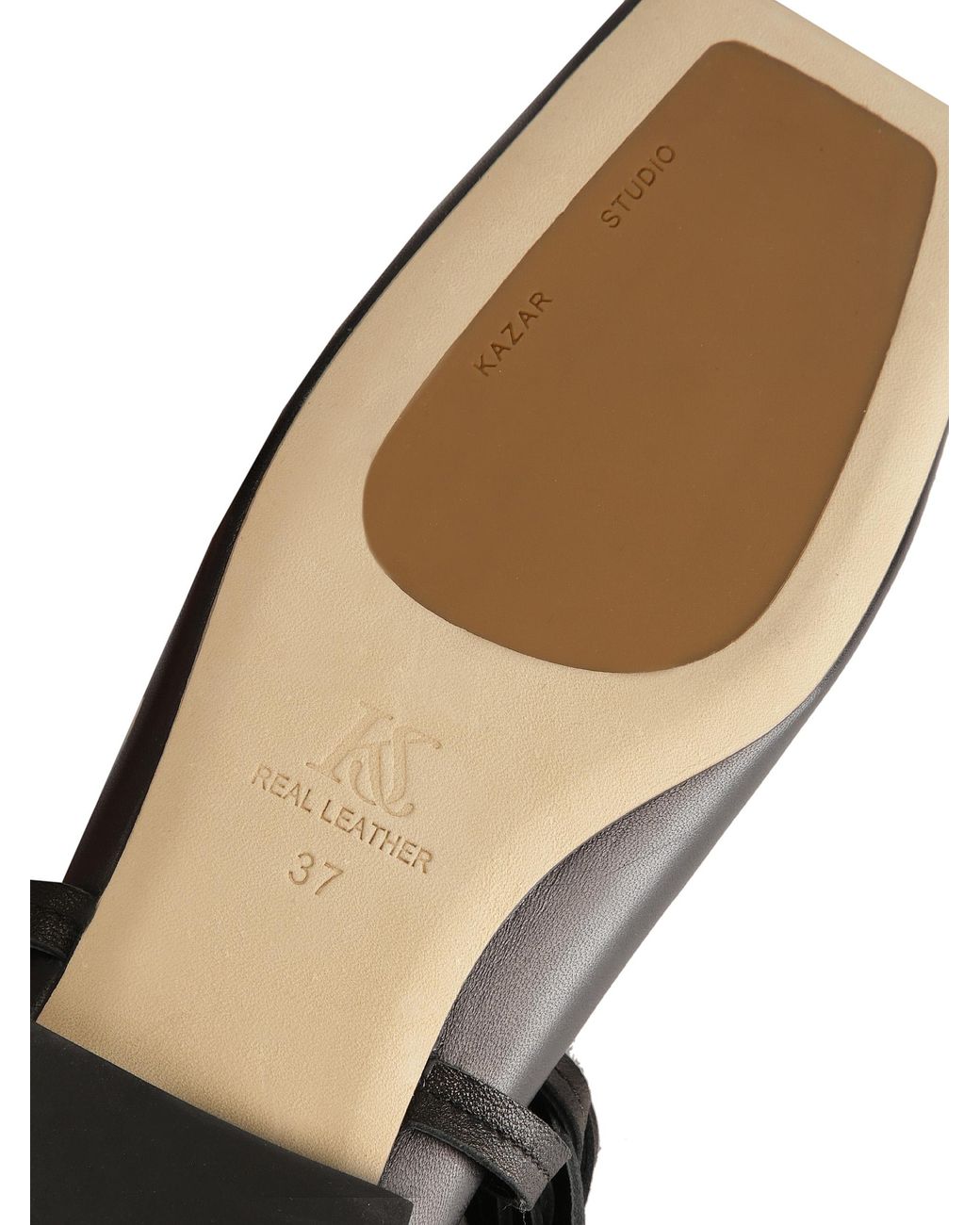 Kazar White Schwarze Pumps Mit Flacher Sohle Und Quadratischer Nase