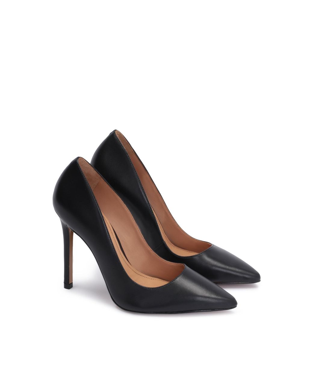 Kazar White Zeitlose Ballerinas Aus Schwarzem Genarbtem Leder