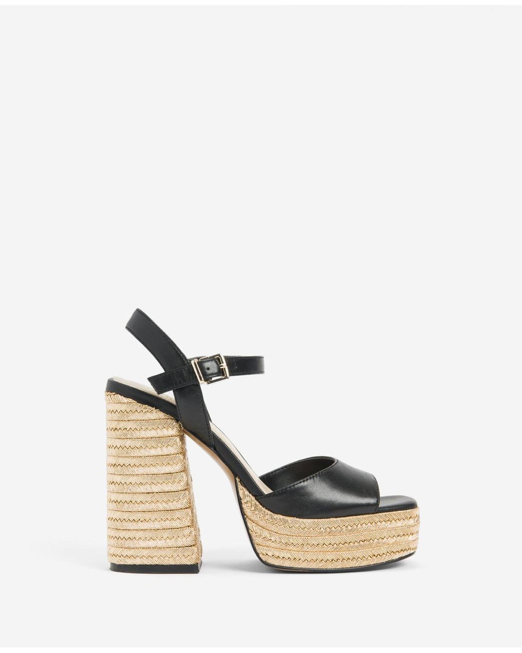 Cole Dolly Ankle Strap Platform Heeled Sandal In Black, Size