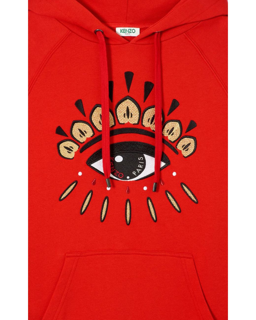 KENZO Multi Eye Hoodie in Red Lyst