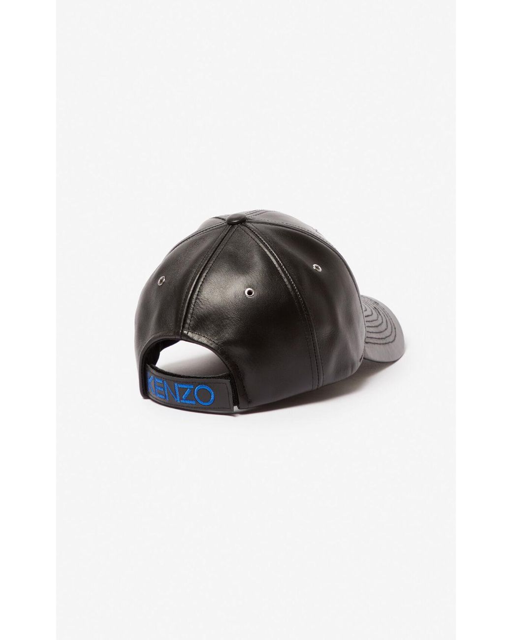 KENZO Tiger Leather Cap in Black for 