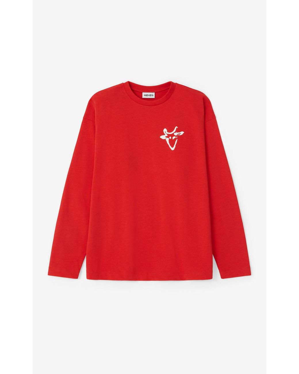KENZO Cotton Ideogram' Oversized T-shirt in Red for Men - Lyst
