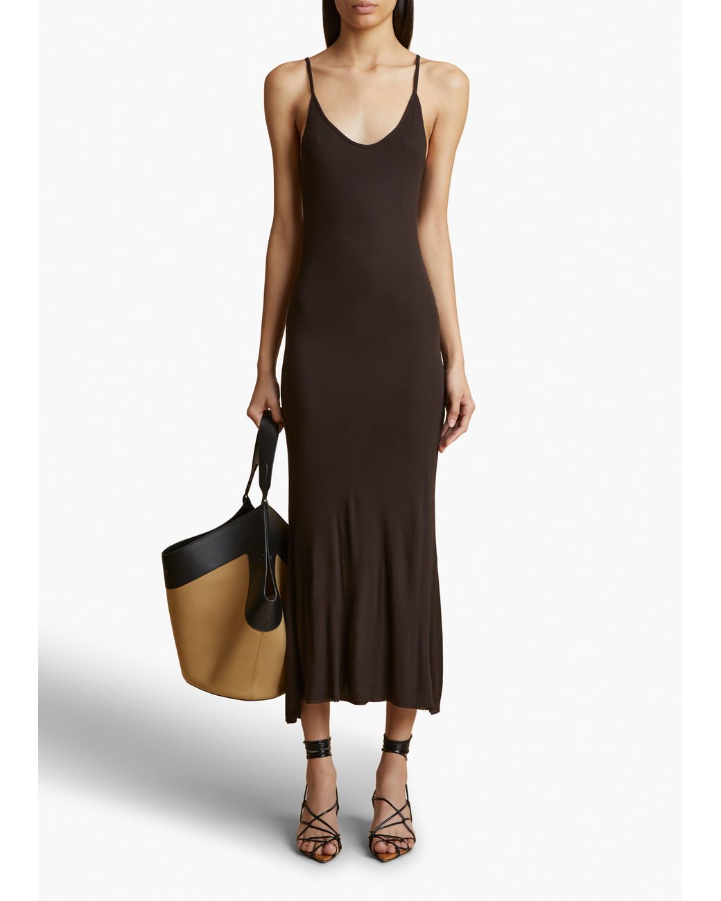 Khaite Brown Leesal Dress