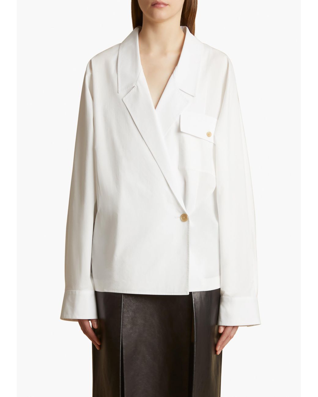 Khaite White Garth Top