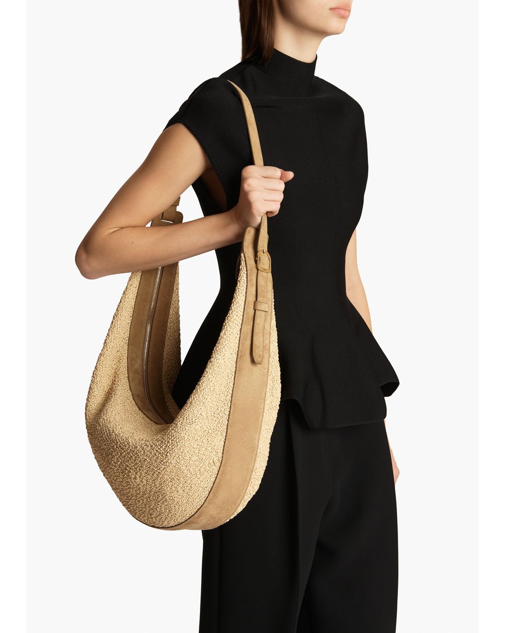 Khaite White Augustina Hobo