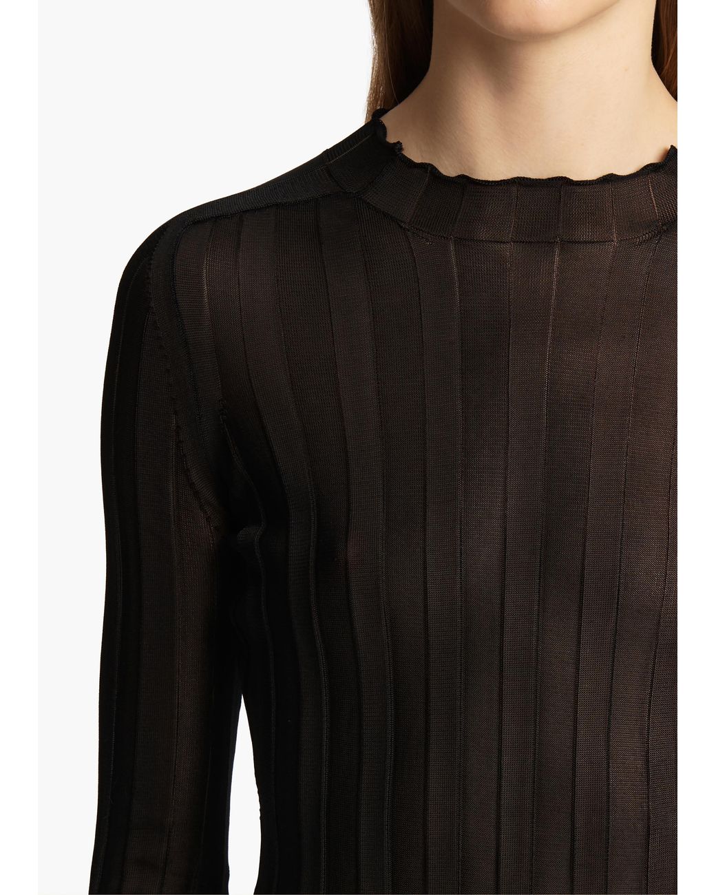 Khaite Black Cosette Top