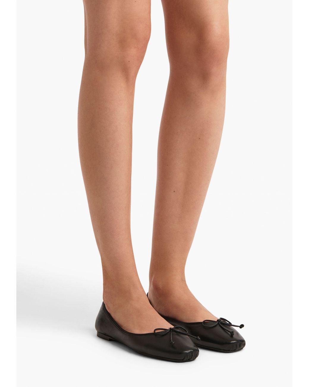 Khaite White Charlotte Ballerina Flat