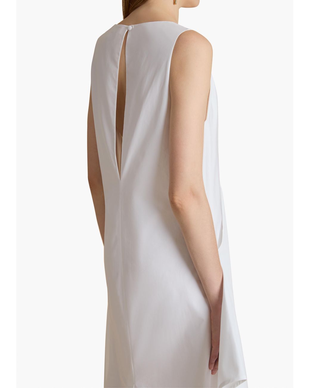 Khaite White Cotton Maxi Dress