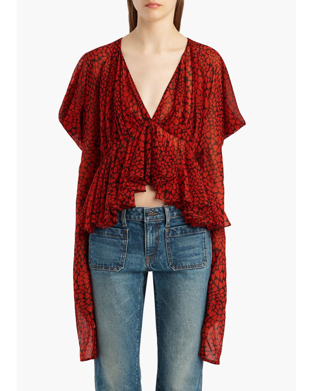 Khaite Red Tylar Top