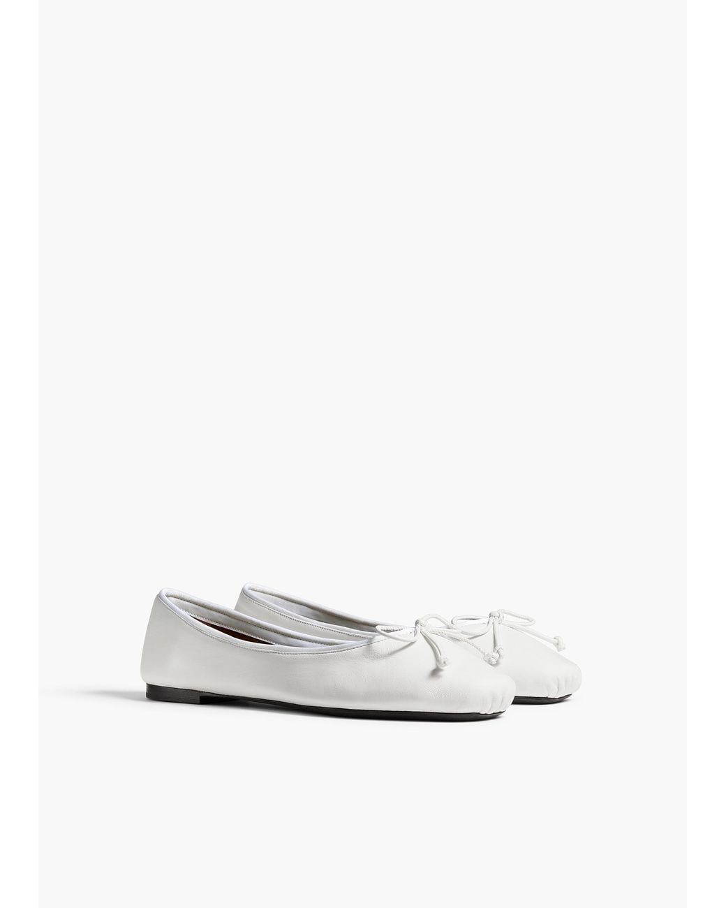 Khaite White Charlotte Ballerina Flat