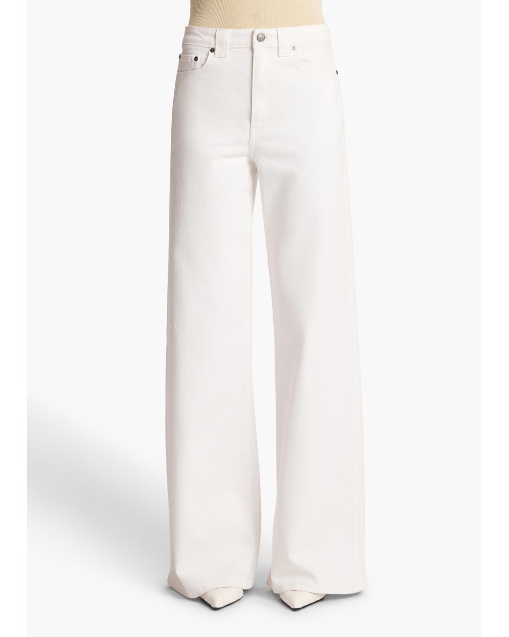 Khaite White Dane Stretch Jean