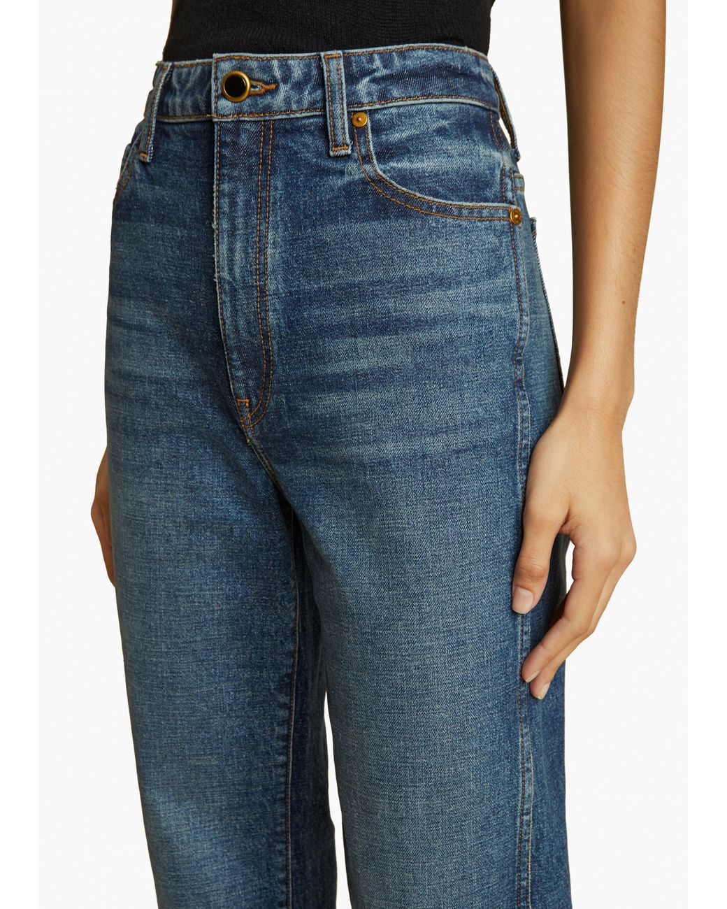 Khaite Blue Danielle Stretch Jean