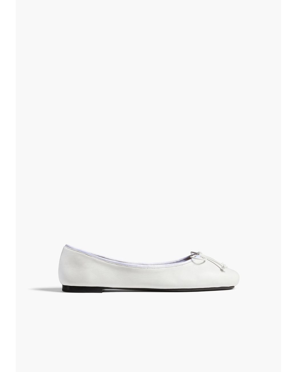 Khaite White Charlotte Ballerina Flat