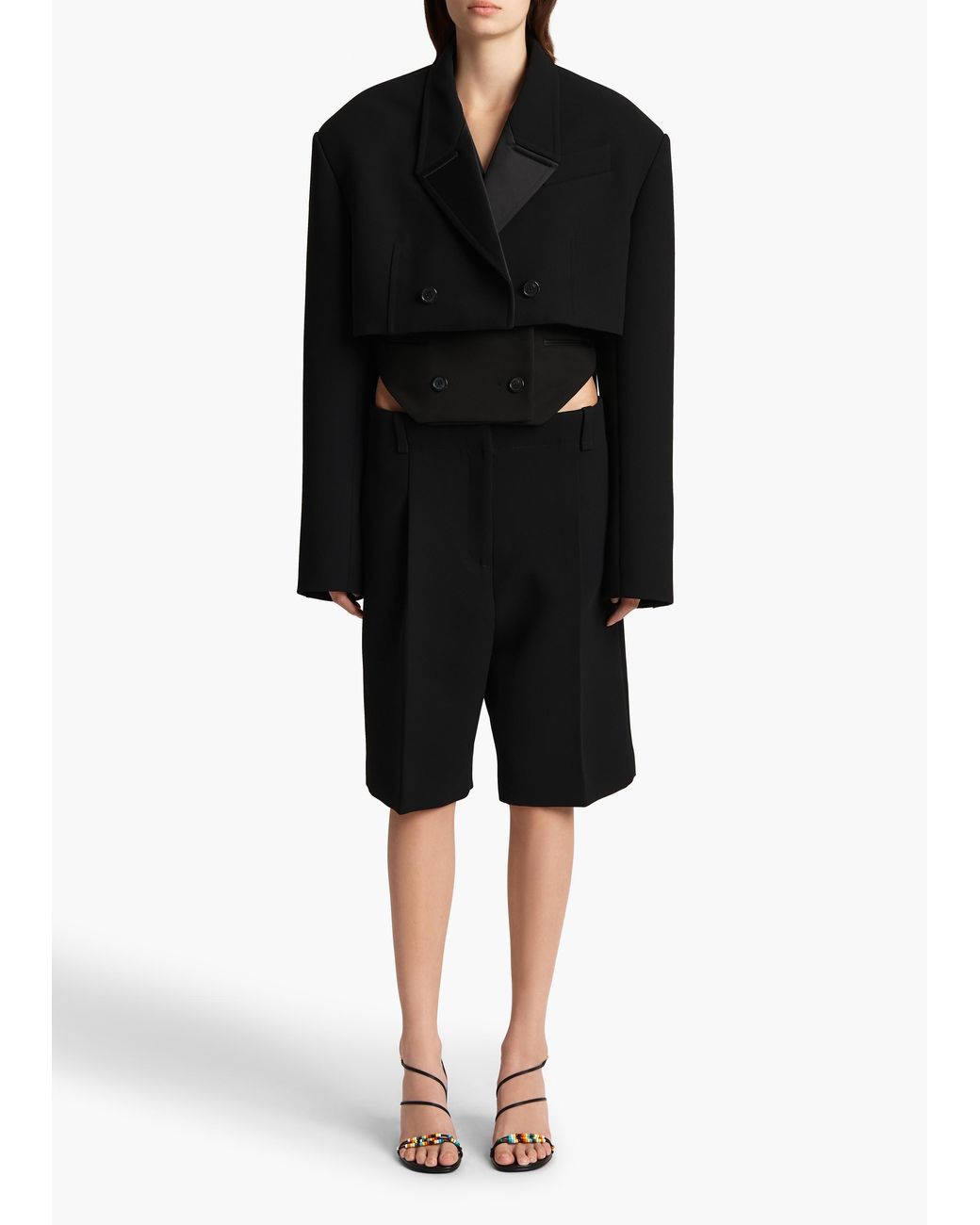 Khaite Black Orville Vest