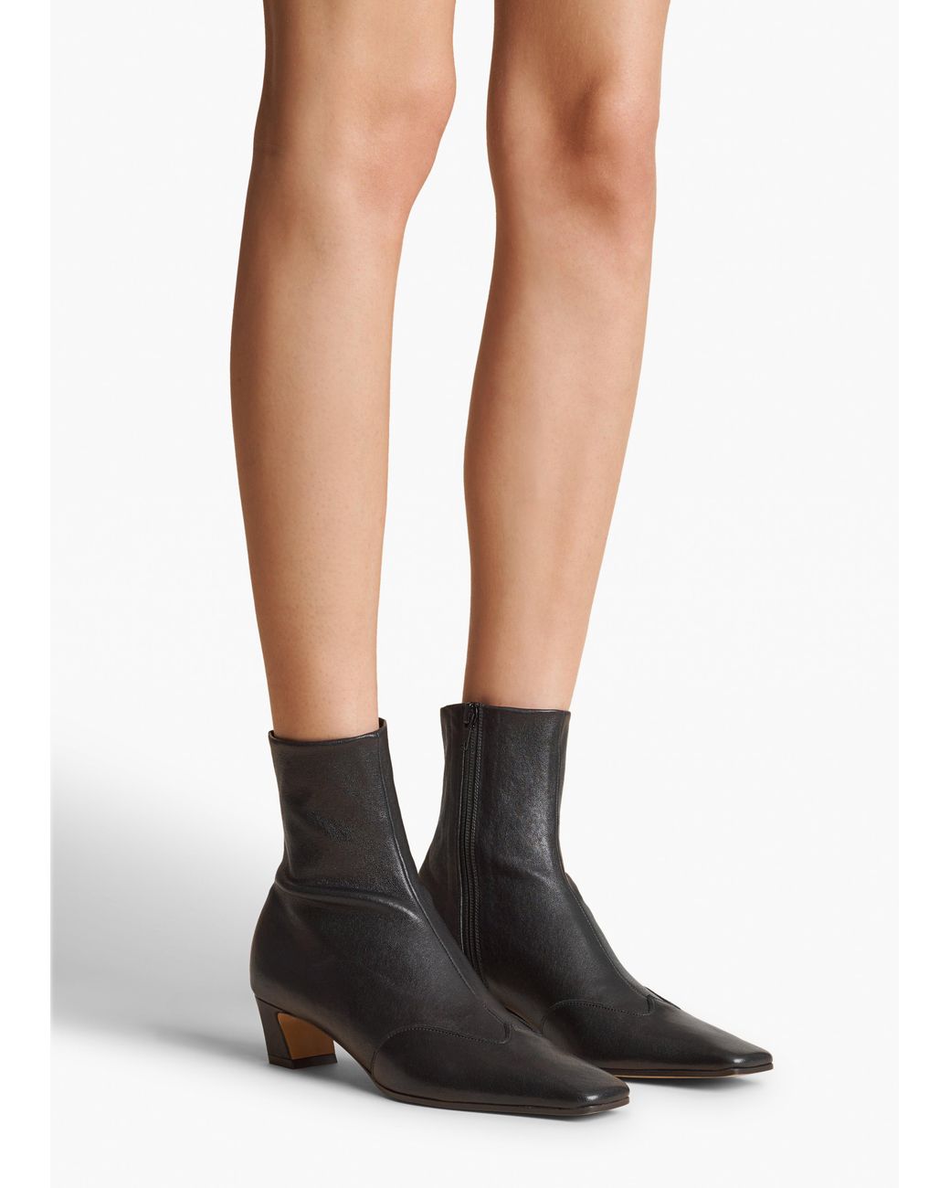 Khaite White Nevada Stretch Low Boot