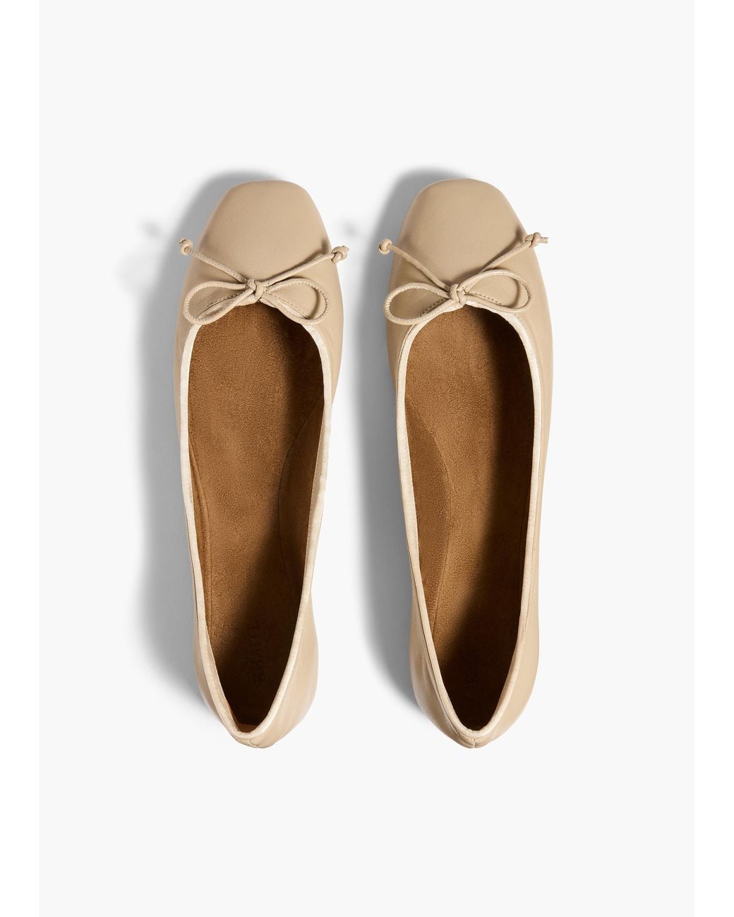 Khaite White Charlotte Ballerina Flat