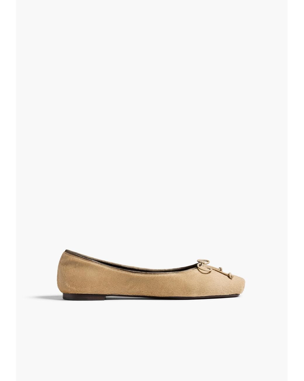 Khaite White Charlotte Ballerina Flat