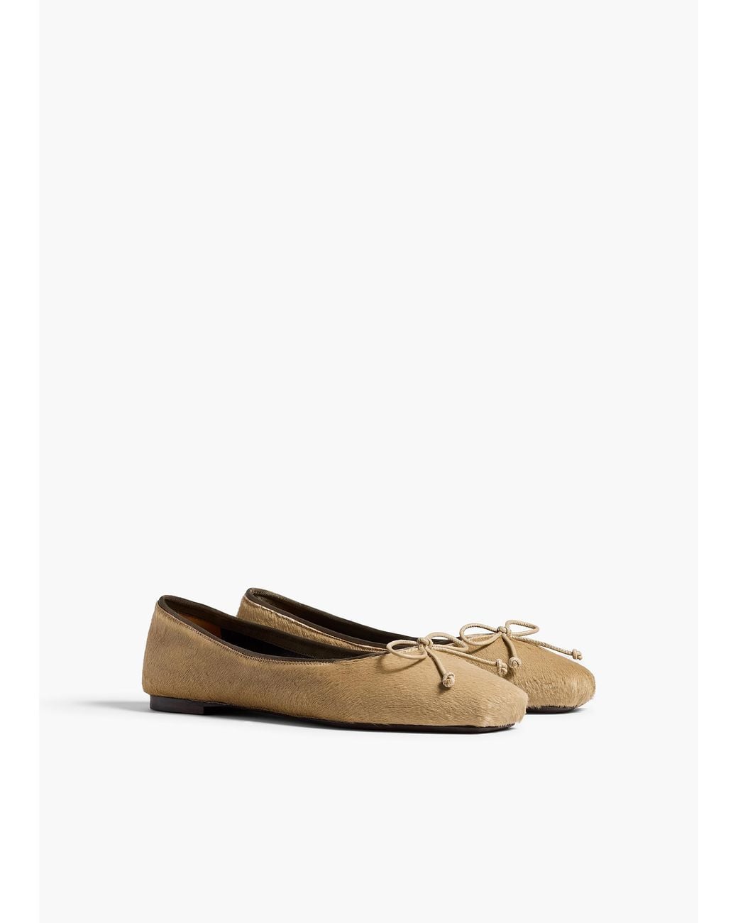 Khaite White Charlotte Ballerina Flat