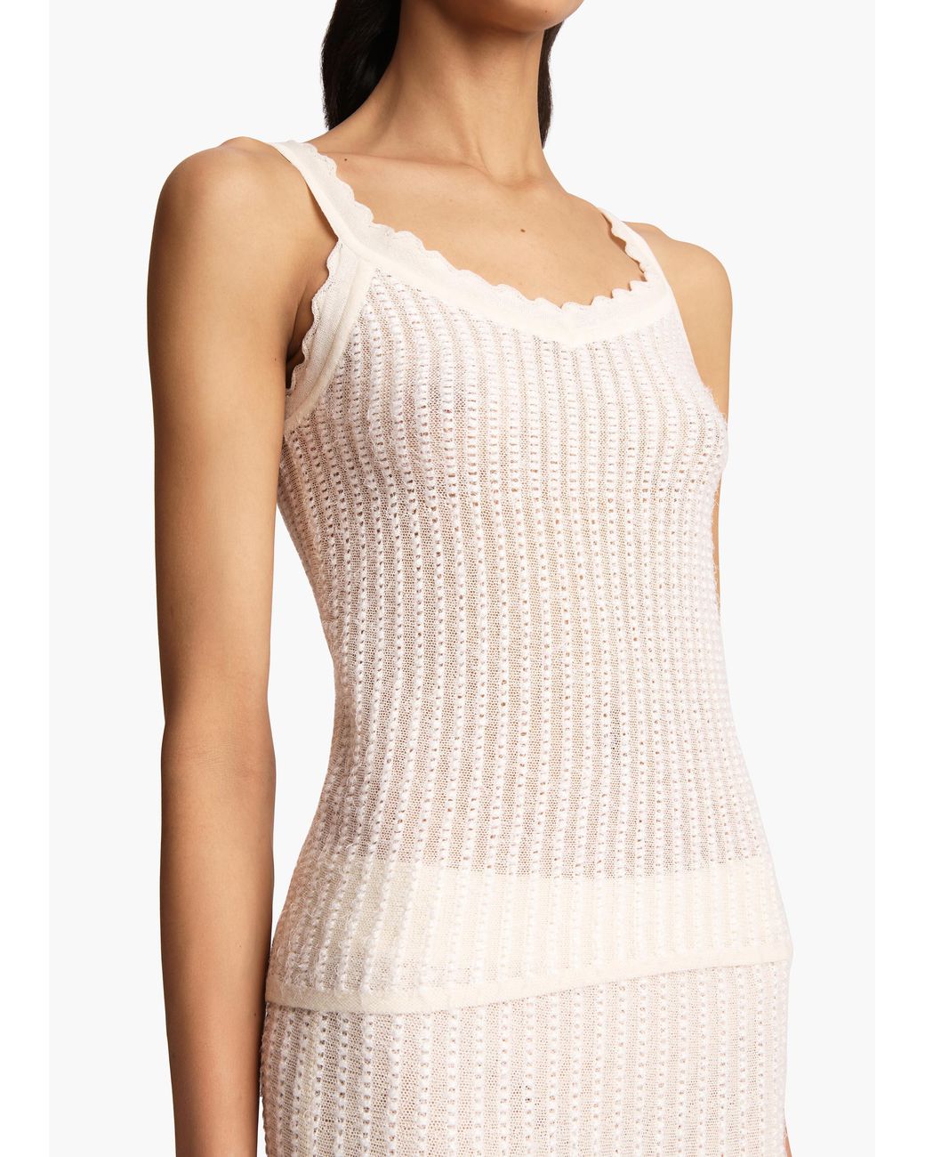 Khaite White Ennio Tank